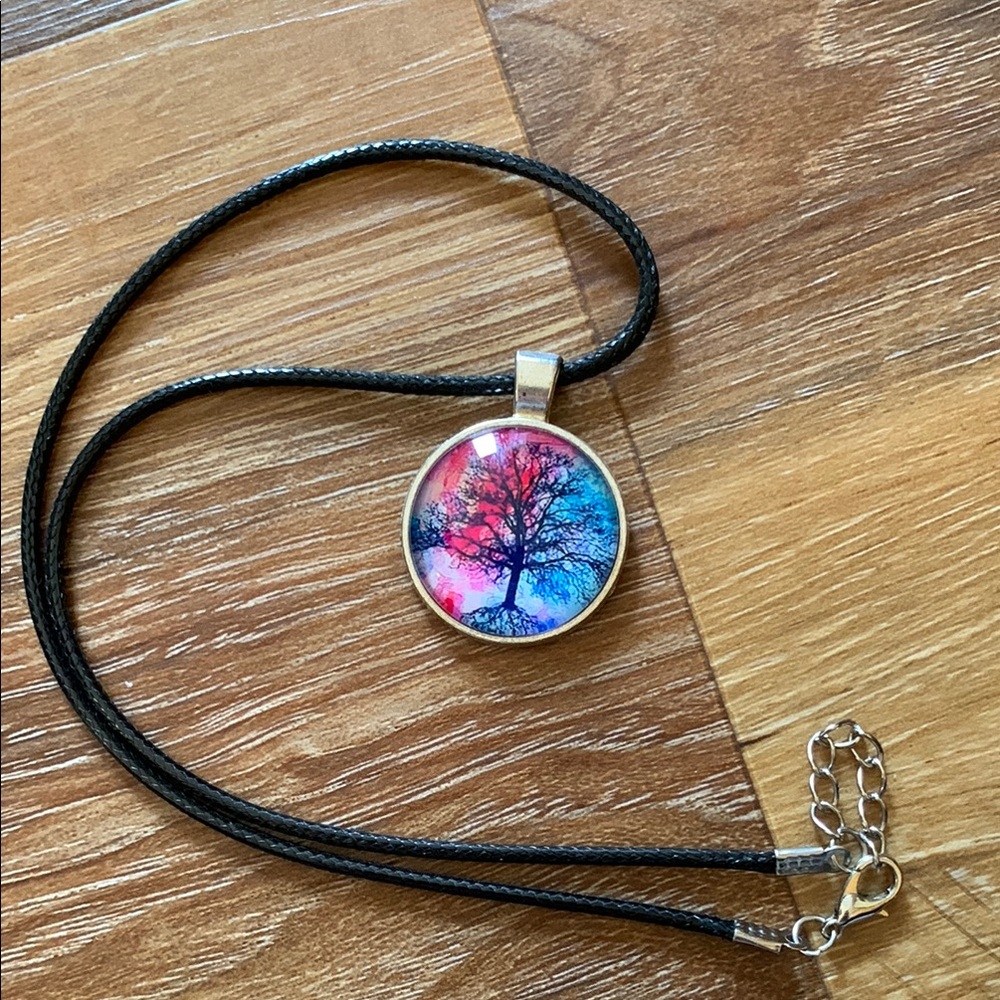 Colorful Tree Pendant Necklace